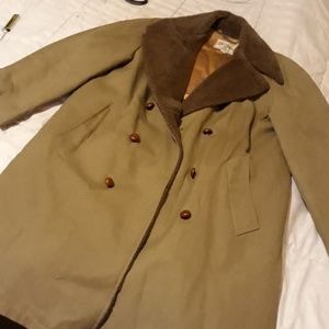Vintage double breasted military trench.